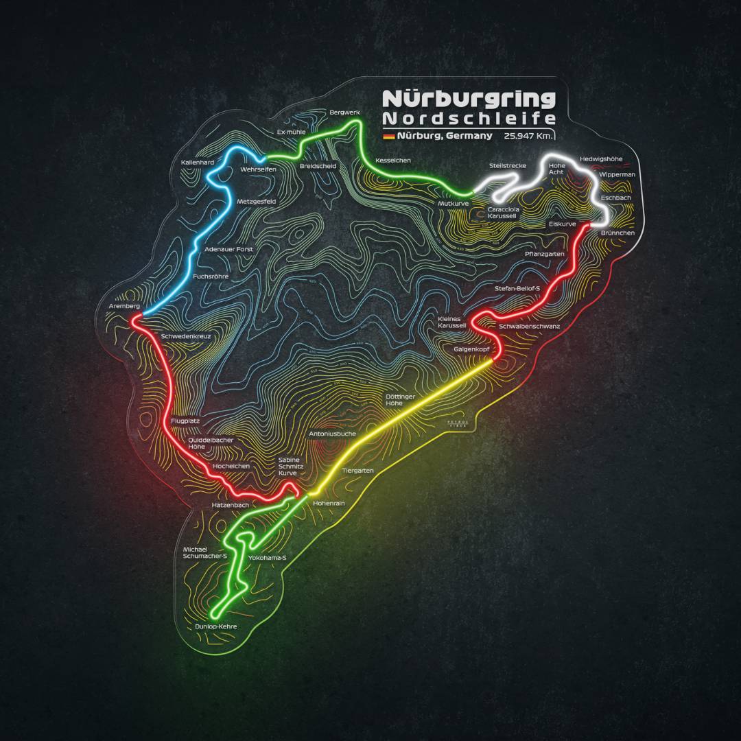 Nürburgring Nordschleife Neon Race Track