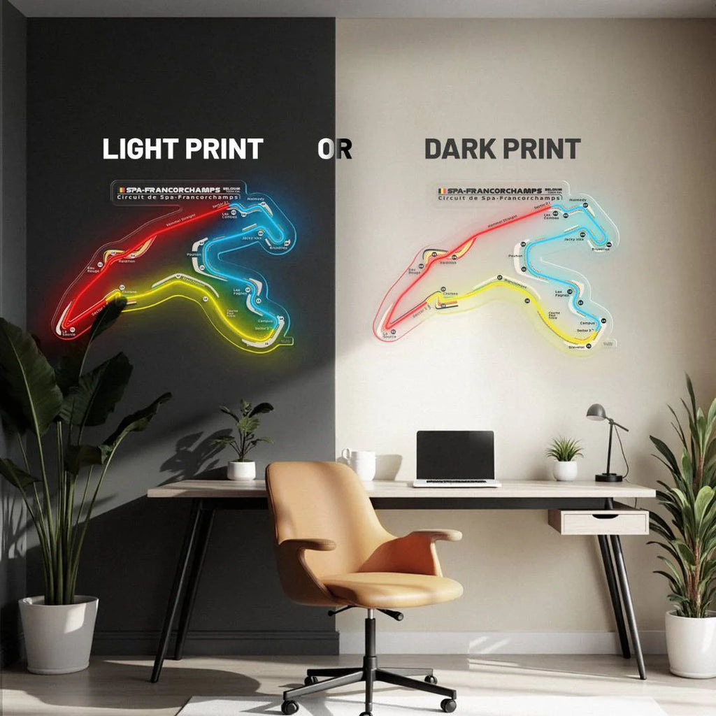 Circuit De Spa-Francorchamps Neon Race Track