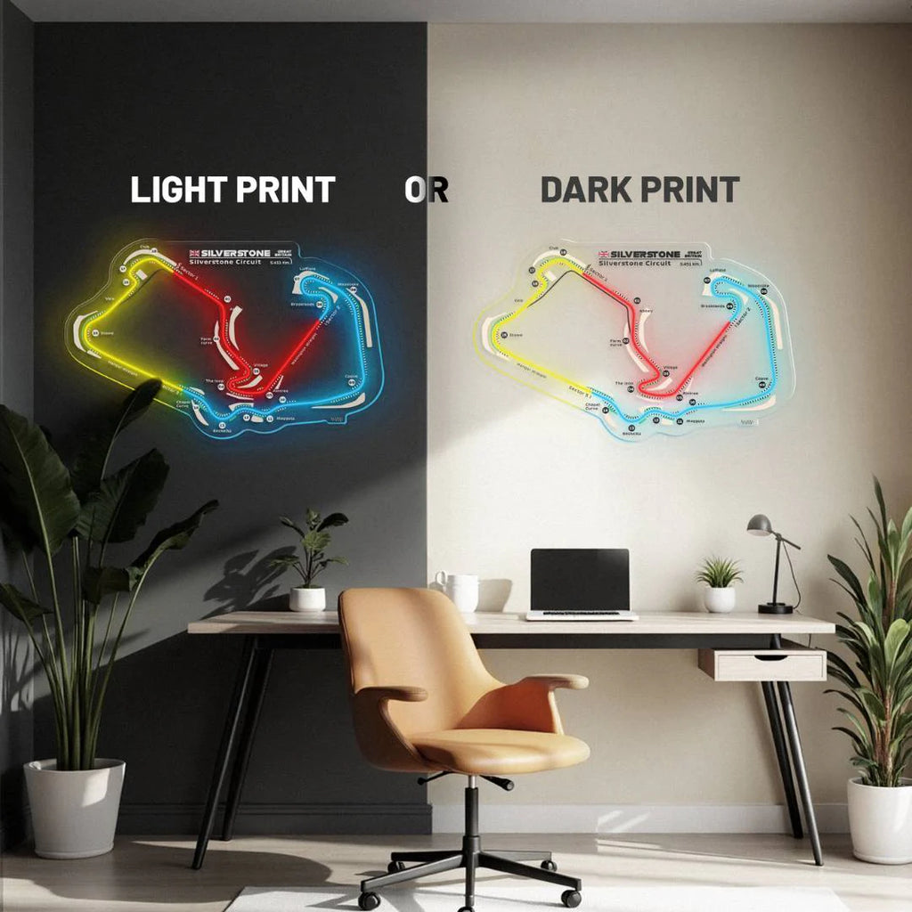 Silverstone Circuit Neon Race Track