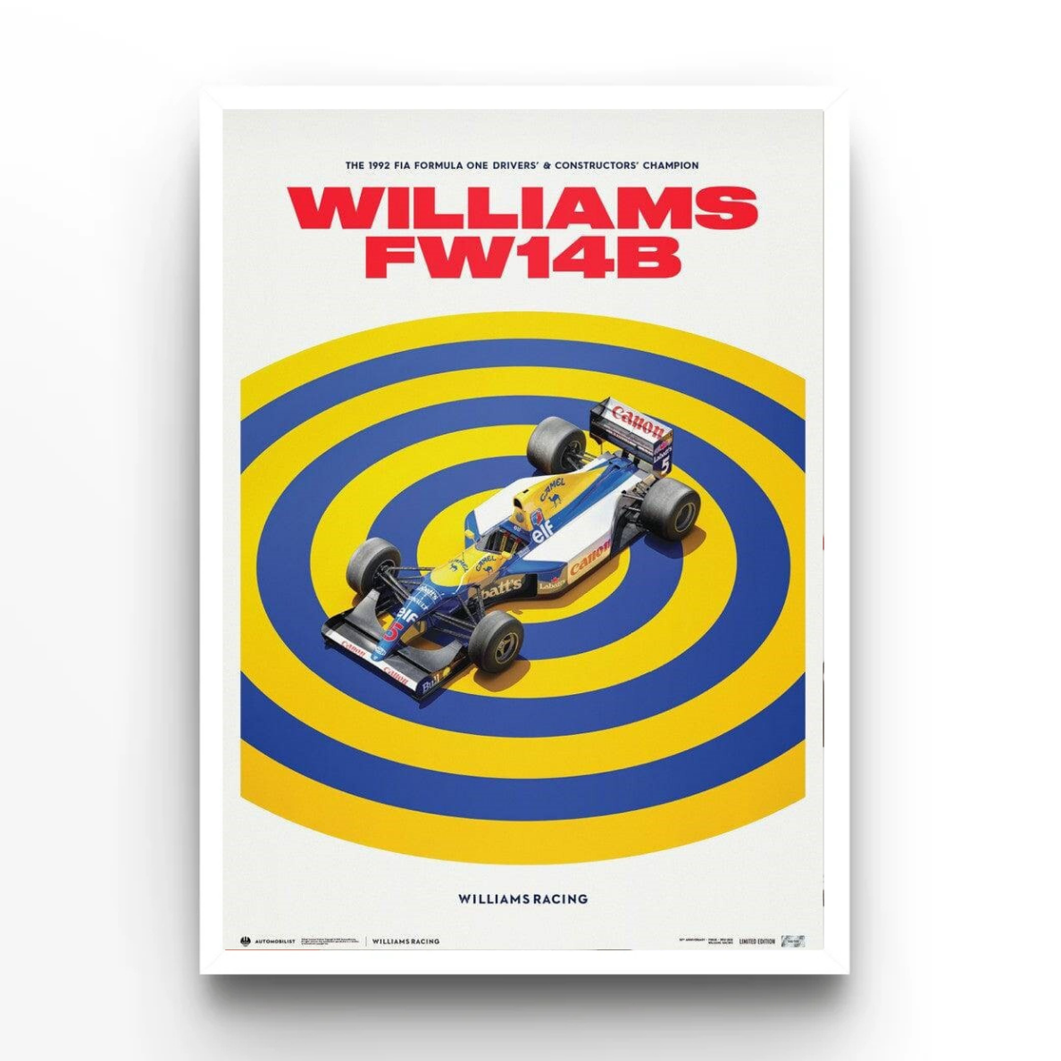 Williams FW14B F1 Car Portrait