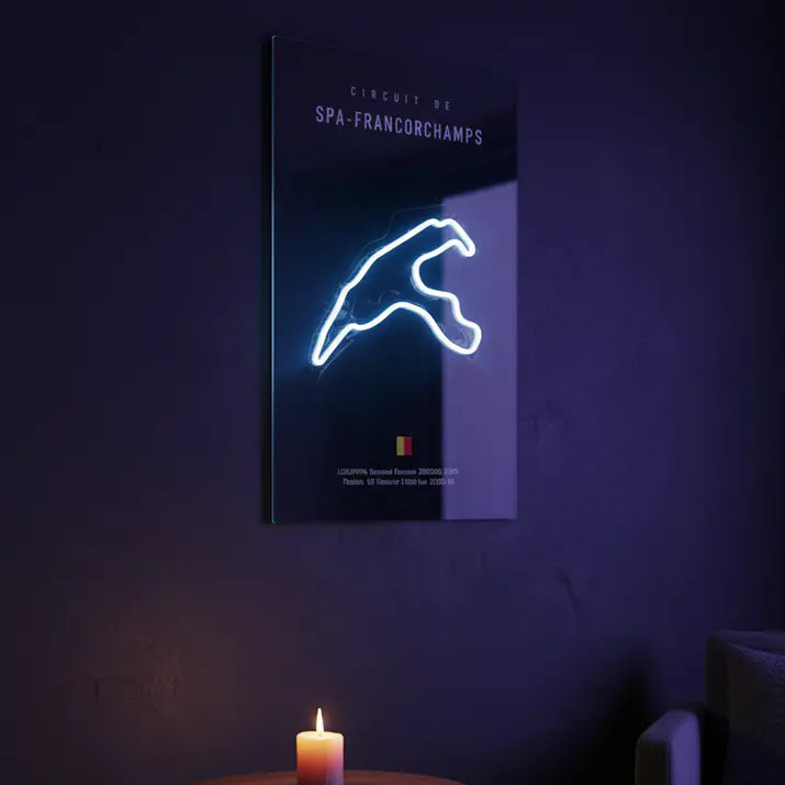 Hand-crafted LED Racetrack Wall Art