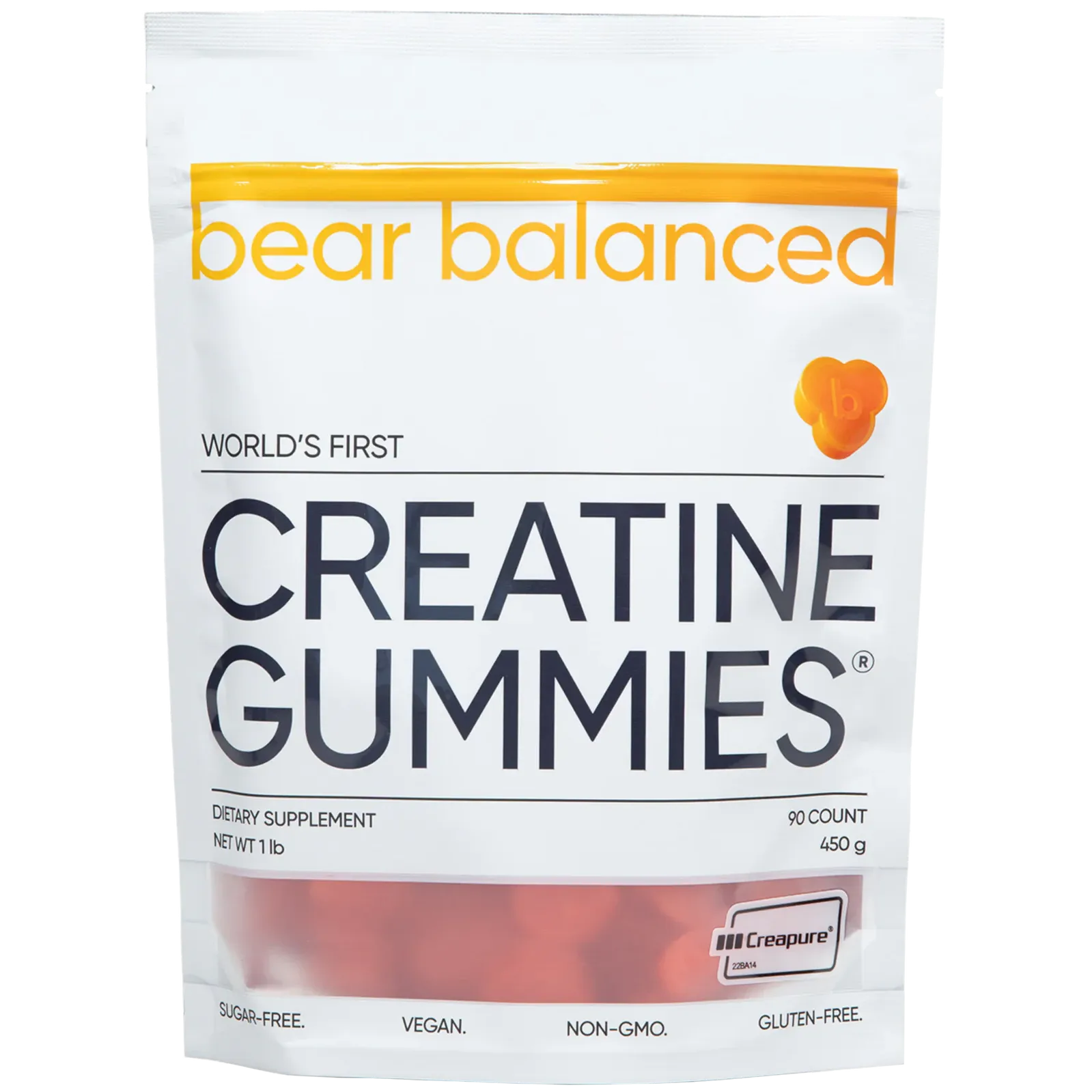 Bear Balanced Creatine Gummies-90 count-Peach Mango-N101 Nutrition